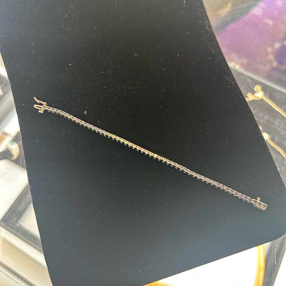 14kt White Gold 2 CT Sapphire Tennis Bracelet